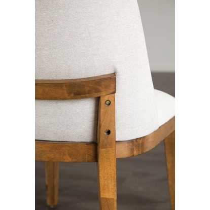 Furniture Of America Mandal Transitional Chestnut-White Side Chair (2-Ctn) Model FM3421WH-SC-2PK