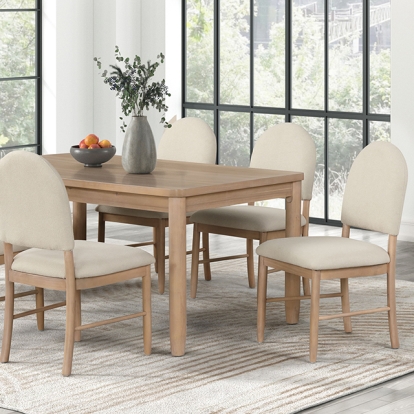 Furniture Of America Rheinfall Transitional Natural-Beige Dining Table Model FM3426NT-T