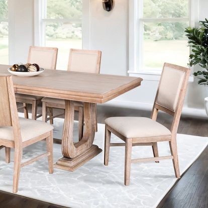 Furniture Of America Orbetello Transitional Distressed Natural Dining Table Model FM3601NT-T