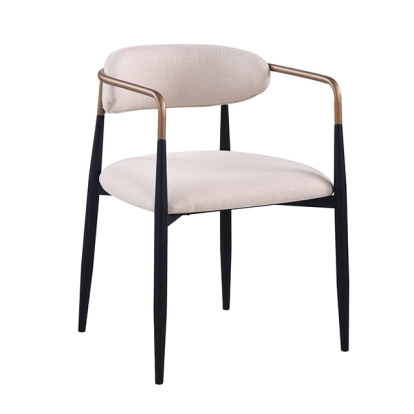Furniture Of America Neasden Contemporary Natural/Black/White Side Chair (2/Ctn) Model FM37003NT-AC-2PK