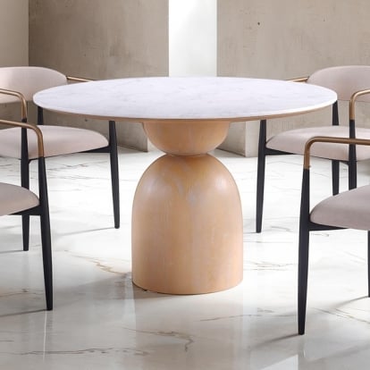 Furniture Of America Neasden Contemporary Natural/Black/White Dining Table Model FM37003NT-T-TABLE