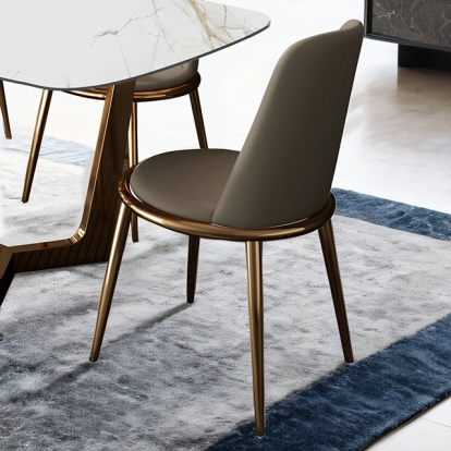 Furniture Of America Norelli Contemporary Gold/Taupe Side Chair (2/Ctn) Model FM3701GD-SC-2PK