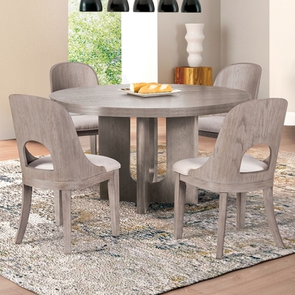 Furniture Of America Sterling West Modern White Oak Round Dining Table Model FM39004AK-RT