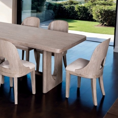 Furniture Of America Sterling West Modern Engineered Wood, Solid Rubberwood, White Oak Veneer White Oak Rect. Dining Table | FM39004AK-T