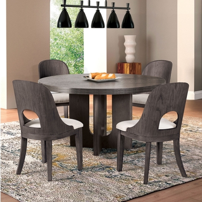 Furniture Of America Sterling West Modern Ash Gray Round Dining Table Model FM39004ES-RT