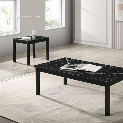 Furniture Of America Findlay Contemporary Black 3 Pc. Table Set Model FM42900BK-3PK-END TABLE
