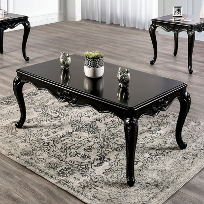 Furniture Of America Rochester Traditional Black Coffee Table Model FM45001ES-C