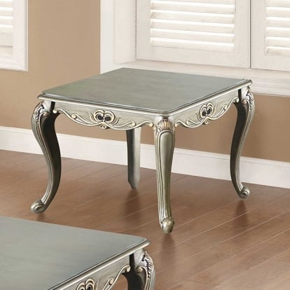 Furniture Of America Albacete Traditional Champagne End Table Model FM45006CPN-E