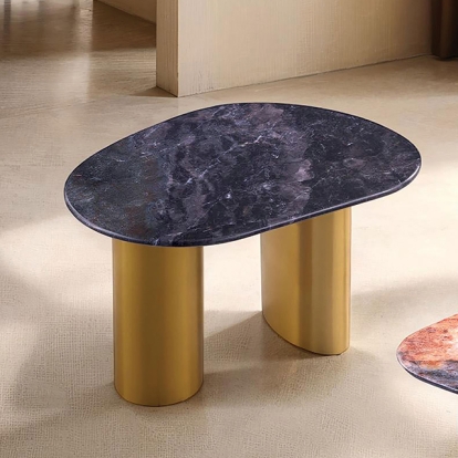 Furniture Of America Northwich Contemporary Black-Gray-Matte Gold End Table Model FM47006GY-E-TABLE