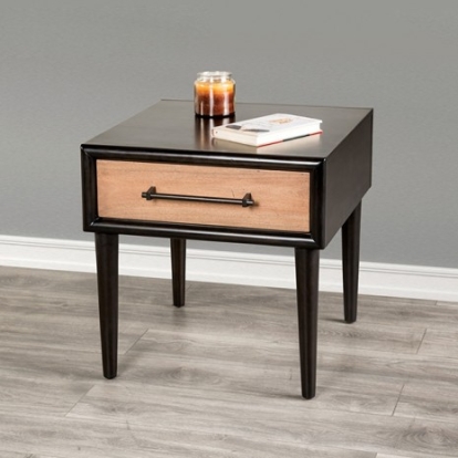 Furniture Of America Lakeside Modern Farmhouse Birch Veneer, Engineered Wood, Mango Veneer, Solid Rubberwood Light White Wash End Table | FM49003BK-E