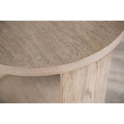 Furniture Of America Conisbrough Modern Oak Round End Table Model FM49004AK-E