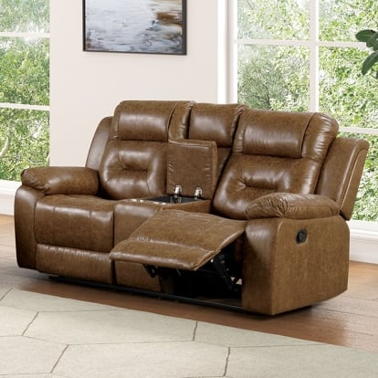 Furniture Of America Ezekius Transitional Brown Loveseat Model FM6011BR-LV-M
