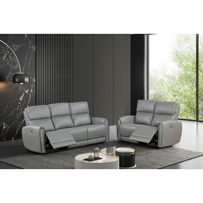Furniture Of America Schlieren Contemporary Gray Power Loveseat Model FM6012GY-LV-PM