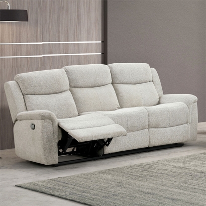 Furniture Of America Sandbach Contemporary Light Gray Manual Reclining Sofa Model FM6013LG-SF-M