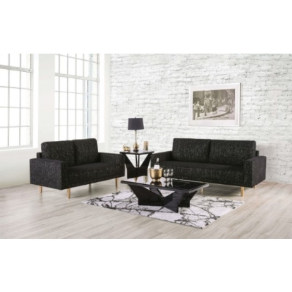 Furniture Of America Elverum Contemporary Black Loveseat Model FM61000BK-LV