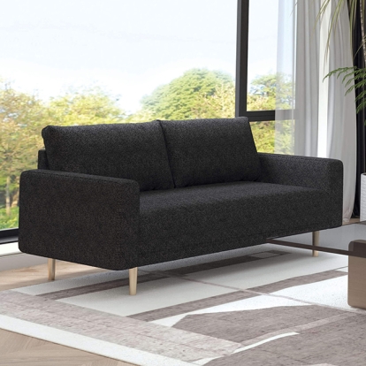 Furniture Of America Elverum Contemporary Black Loveseat Model FM61000BK-LV