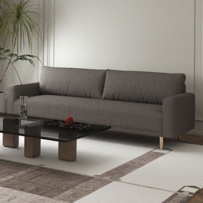 Furniture Of America Elverum Contemporary Boucle, Solid Wood, Others Charcoal Gray Sofa | FM61000GY-SF