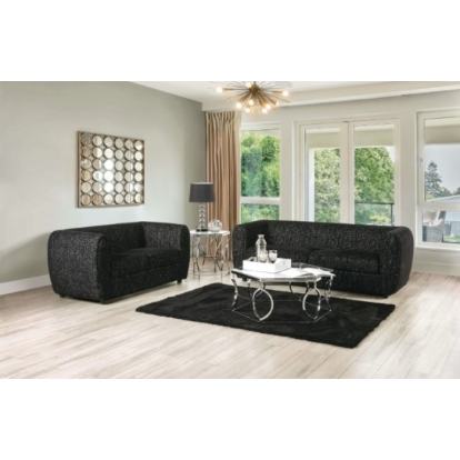 Furniture Of America Verdal Contemporary Black Loveseat Model FM61001BK-LV