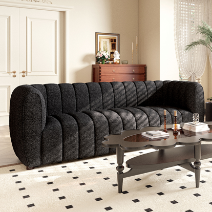 Furniture Of America Aversa Contemporary Black Sofa Model FM61002BK-SF