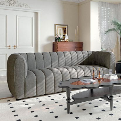 Furniture Of America Aversa Contemporary Charcoal Gray Sofa Model FM61002GY-SF