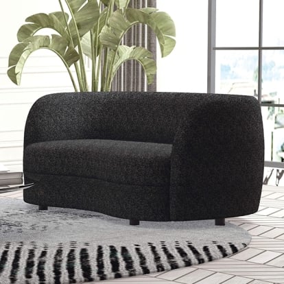 Furniture Of America Versoix Contemporary Black Loveseat Model FM61003BK-LV
