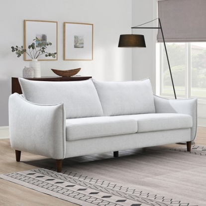 Furniture Of America Vermon Contemporary Chenille, Foam, Solid Wood, Others Light Gray Sofa | FM61004LG-SF