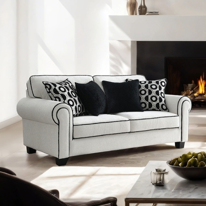 Furniture Of America Viviani Transitional White Loveseat Model FM61007WH-LV