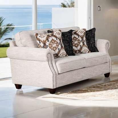 Furniture Of America Earley Transitional Light Gray Loveseat Model FM61009WH-LV
