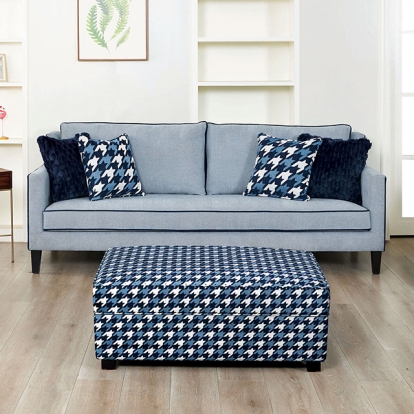 Furniture Of America Colindale Transitional Gray-Blue Sofa Model FM61111BL-SF