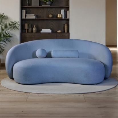 Furniture Of America Brevik Contemporary Chenille, Foam, Solid Wood, Others Denim Blue Sofa | FM61116BL-SF