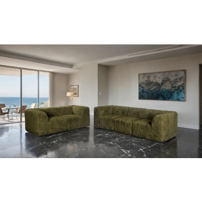 Furniture Of America Nappi Contemporary Olive Green Sofa (Compressed Foam) Model FM62102GR-SF-PK