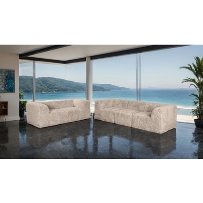 Furniture Of America Nappi Contemporary Taupe Sofa (Compressed Foam) Model FM62102TP-SF-PK