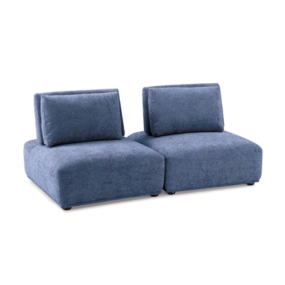 Furniture Of America Stavanger Contemporary Blue 2-Seater Model FM63001BL-B