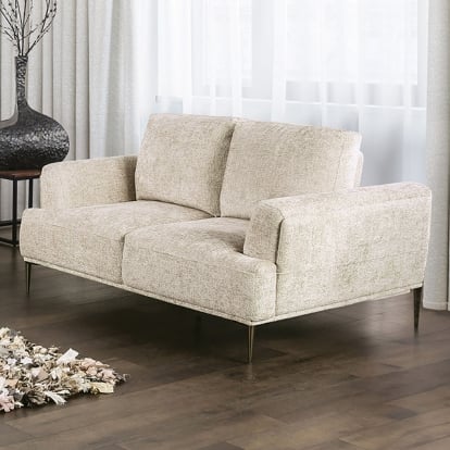 Furniture Of America Gladbach Contemporary Light Brown Loveseat Model FM63007LB-LV