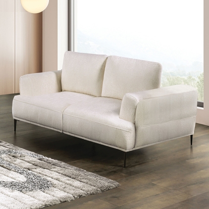 Furniture Of America Gladbach Contemporary Linen White Loveseat Model FM63007WH-LV