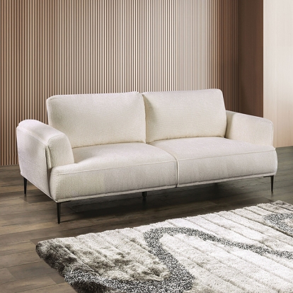 Furniture Of America Gladbach Contemporary Linen White Sofa Model FM63007WH-SF