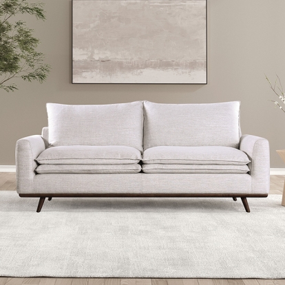 Furniture Of America Monthey Mid-Century Modern Dark Brown/Light Gray Sofa Model FM63008DB-LG-SF