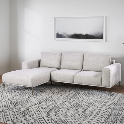 Furniture Of America Forde Contemporary Gray Sectional, Left Chaise Model FM63009GY-SECT-L