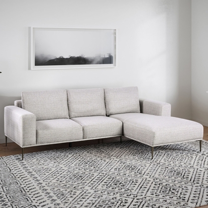 Furniture Of America Forde Contemporary Gray Sectional, Right Chaise Model FM63009GY-SECT-R