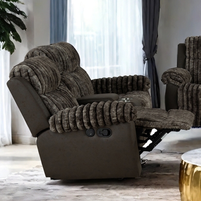 Furniture Of America Dionysus Transitional Brown Manual Reclining Loveseat Model FM64003BR-LV-M