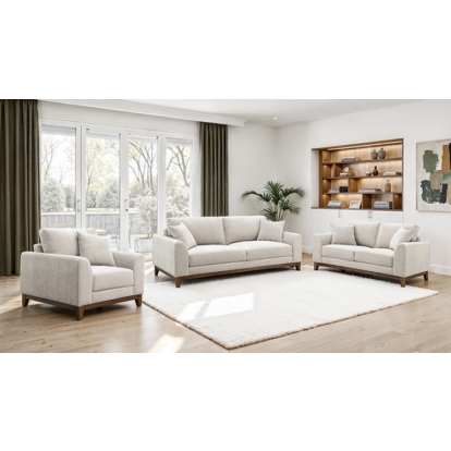 Furniture Of America Watton Mid-Century Modern Light Gray Loveseat Model FM64008TP-LV