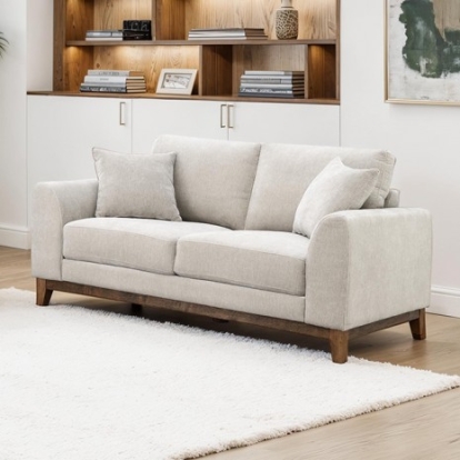 Furniture Of America Watton Mid-Century Modern Chenille, Wood Light Gray Loveseat | FM64008TP-LV
