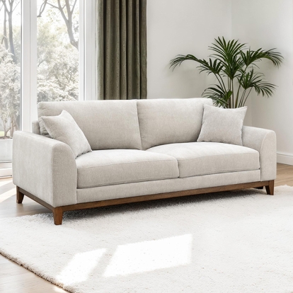 Furniture Of America Watton Mid-Century Modern Light Gray Sofa Model FM64008TP-SF