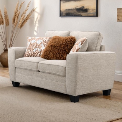 Furniture Of America Enea Transitional Chenille, Faux Fur, Wood Taupe Loveseat | FM64009TP-LV