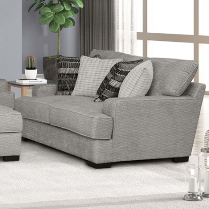 Furniture Of America Ardenfold Contemporary Fabric, Solid Wood, Others Gray Loveseat | FM64201GY-LV