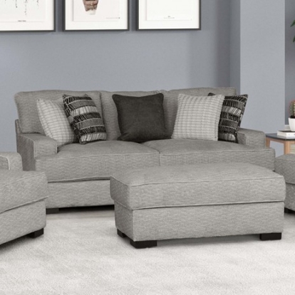 Furniture Of America Ardenfold Contemporary Fabric, Solid Wood, Others Gray Sofa | FM64201GY-SF