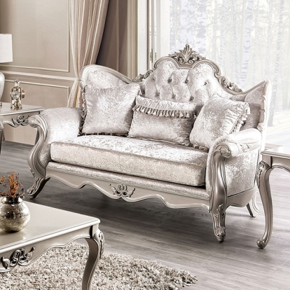 Furniture Of America Acapulco Traditional Off-White Loveseat Model FM65001WH-LV