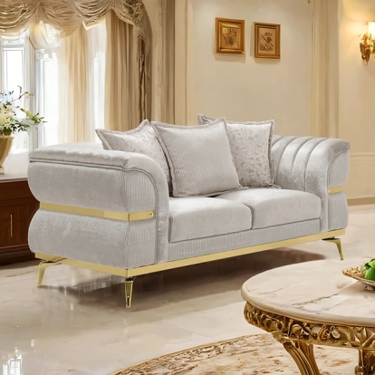 Furniture Of America Charlevoix Glam Beige-Gold Loveseat Model FM67003BG-LV