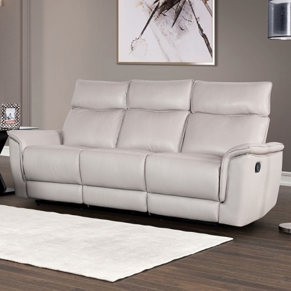 Furniture Of America Bienne Transitional Taupe Sofa Manual Recliner Model FM69002TP-SF-M