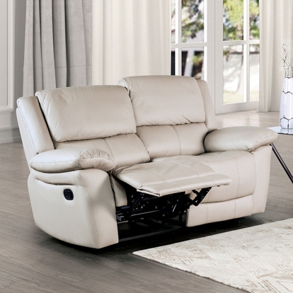 Furniture Of America Glarus Transitional White Loveseat Manual Recliner Model FM69003WH-LV-M